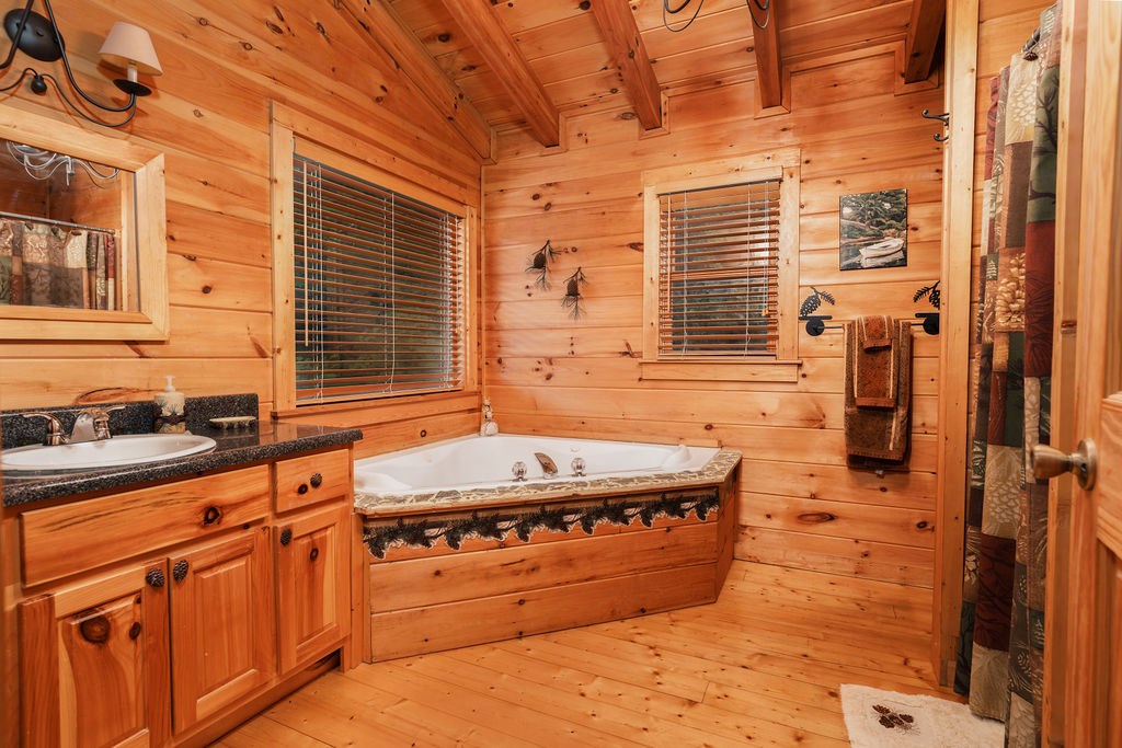 120 Foxfire Road Blue Ridge, GA 30513 - Photo 12 of 55 a room with granite countertop a sink and a stove top oven