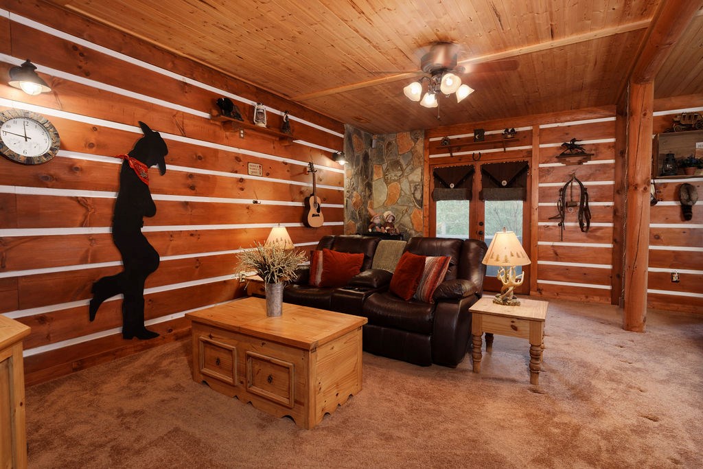 120 Foxfire Road Blue Ridge, GA 30513 - Photo 8 of 55 a reading room with furniture and wooden floor