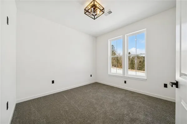 an empty room with a window