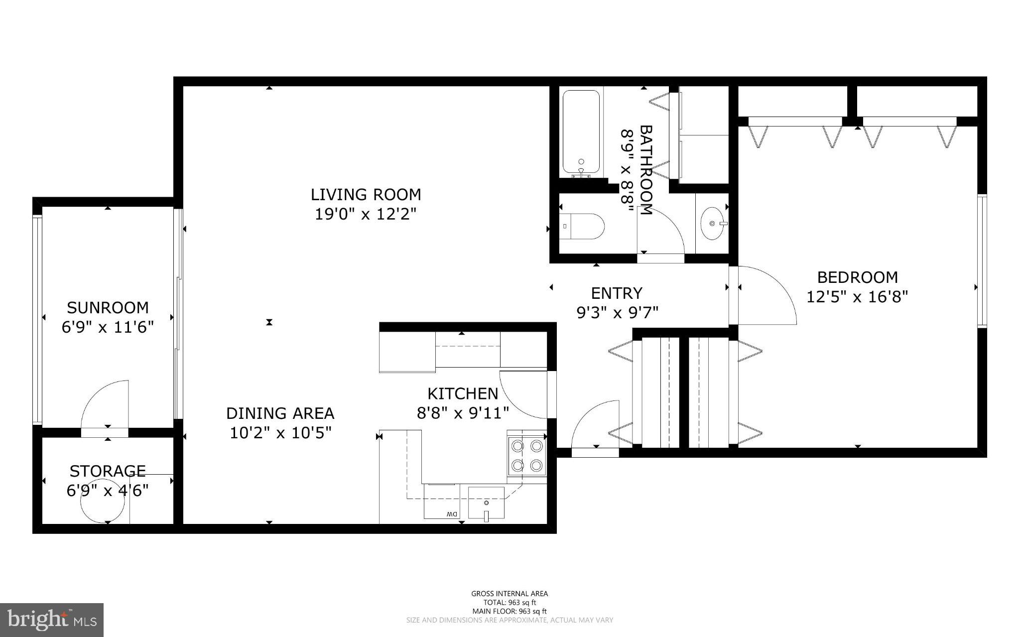 3382 Chiswick Court, Unit 512D Silver Spring, MD 20906 - Photo 50 of 50 990 square foot floor plan!