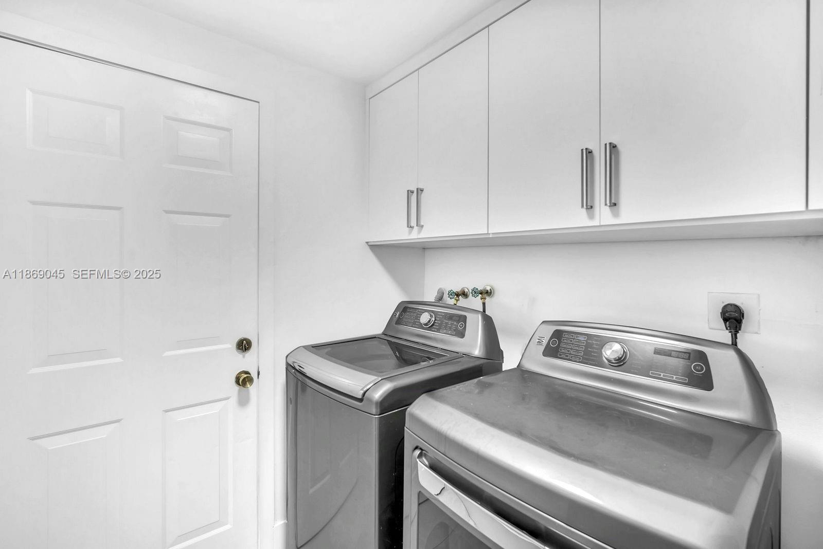 15244 Southwest 29th Terrace Miami, FL 33185 - Photo 48 of 74 a view of washer and dryer with kitchen countertops