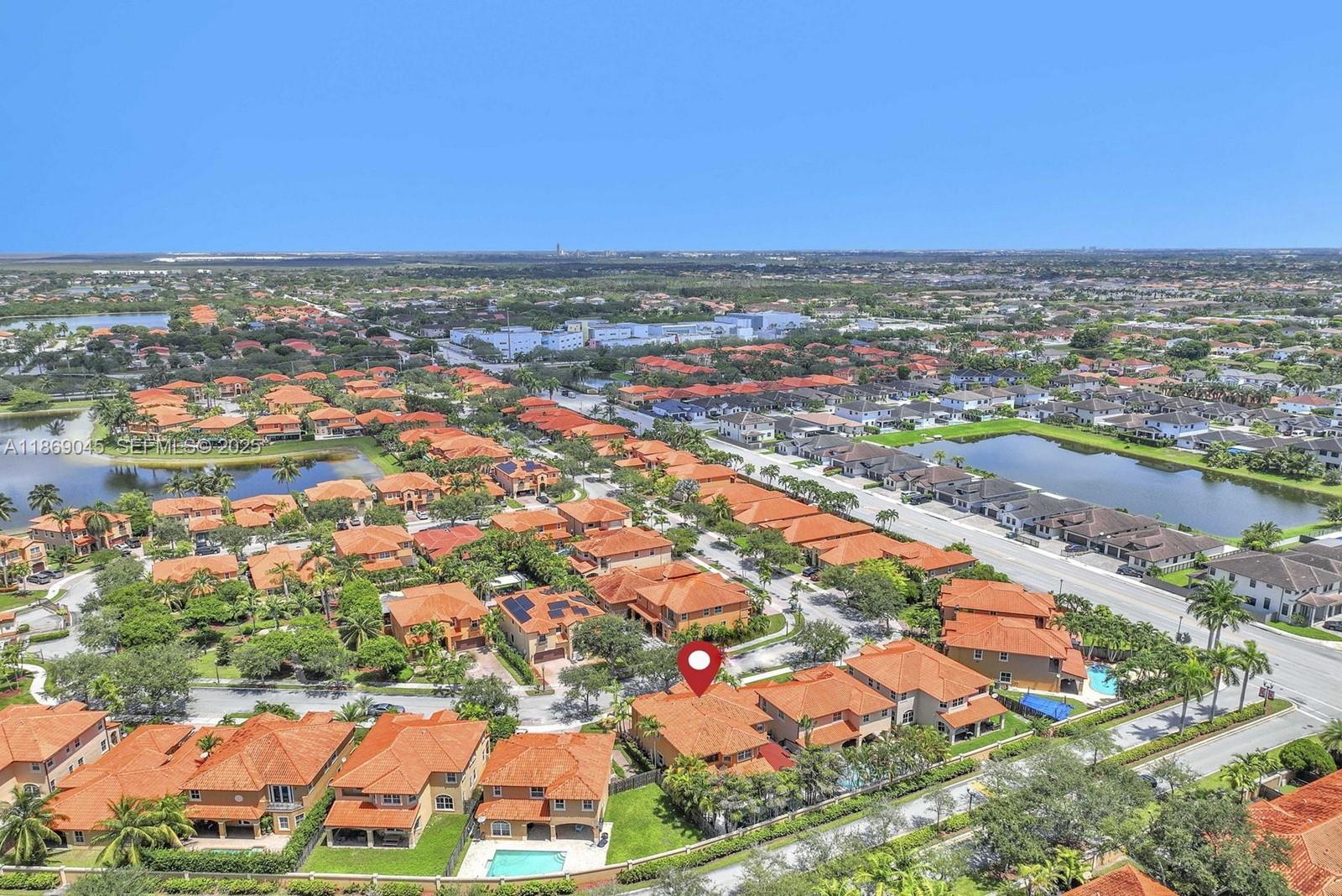 15244 Southwest 29th Terrace Miami, FL 33185 - Photo 61 of 74 an aerial view of residential houses with outdoor space