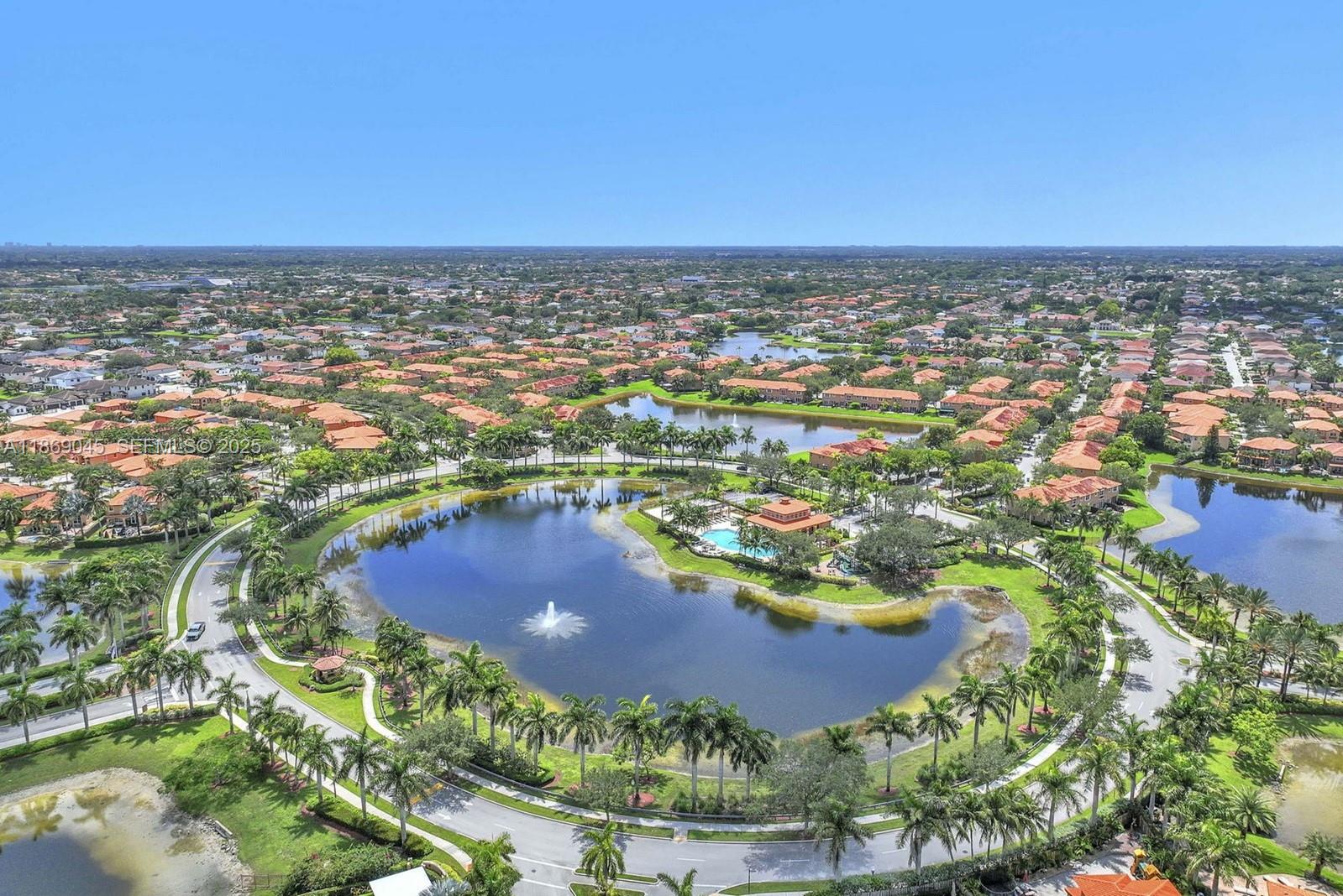 15244 Southwest 29th Terrace Miami, FL 33185 - Photo 65 of 74 an aerial view of residential houses with outdoor space and trees