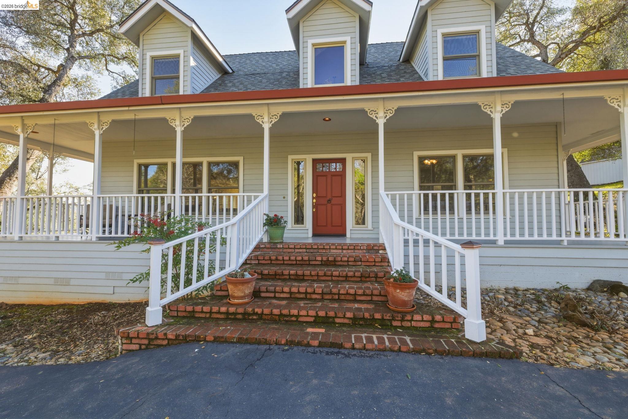 front view of a house with a porch