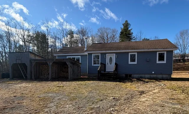 a front view of a house
