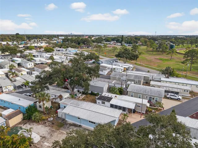 an aerial view of a city
