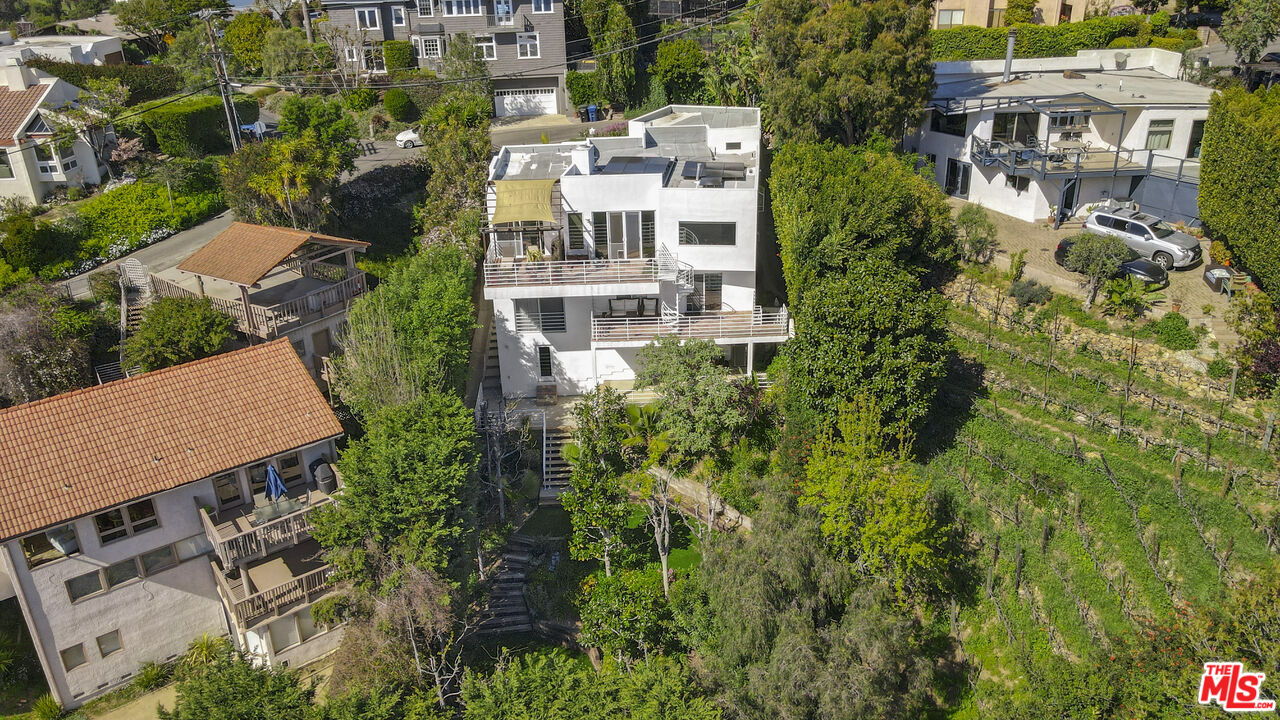 2977 Seabreeze Drive Malibu, CA 90265 - Photo 45 of 48 an aerial view of residential house with outdoor space and trees all around