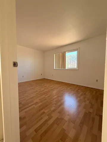 an empty room with a window