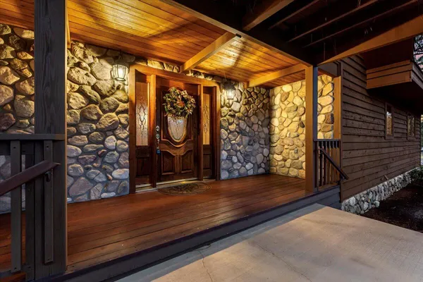 a view of an entrance door of the house