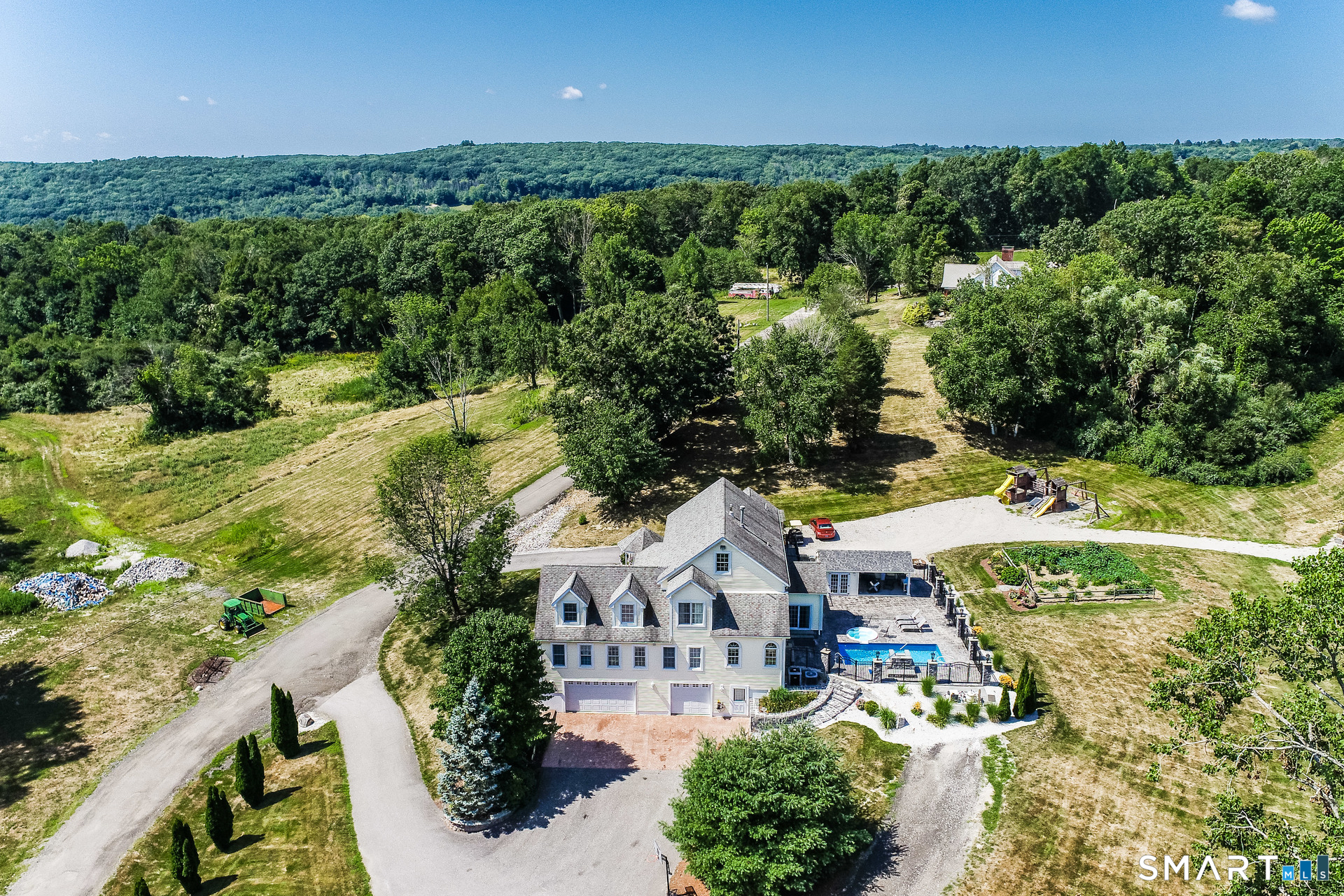 341 High Street Extension Thomaston, CT 06787 - Photo 2 of 39 an aerial view of a house with garden space and street view