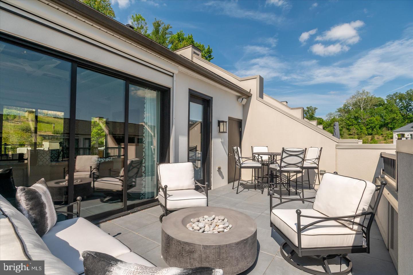 8165 River Road Bethesda, MD 20817 - Photo 39 of 46 2nd Rooftop terrace with gas fire pit