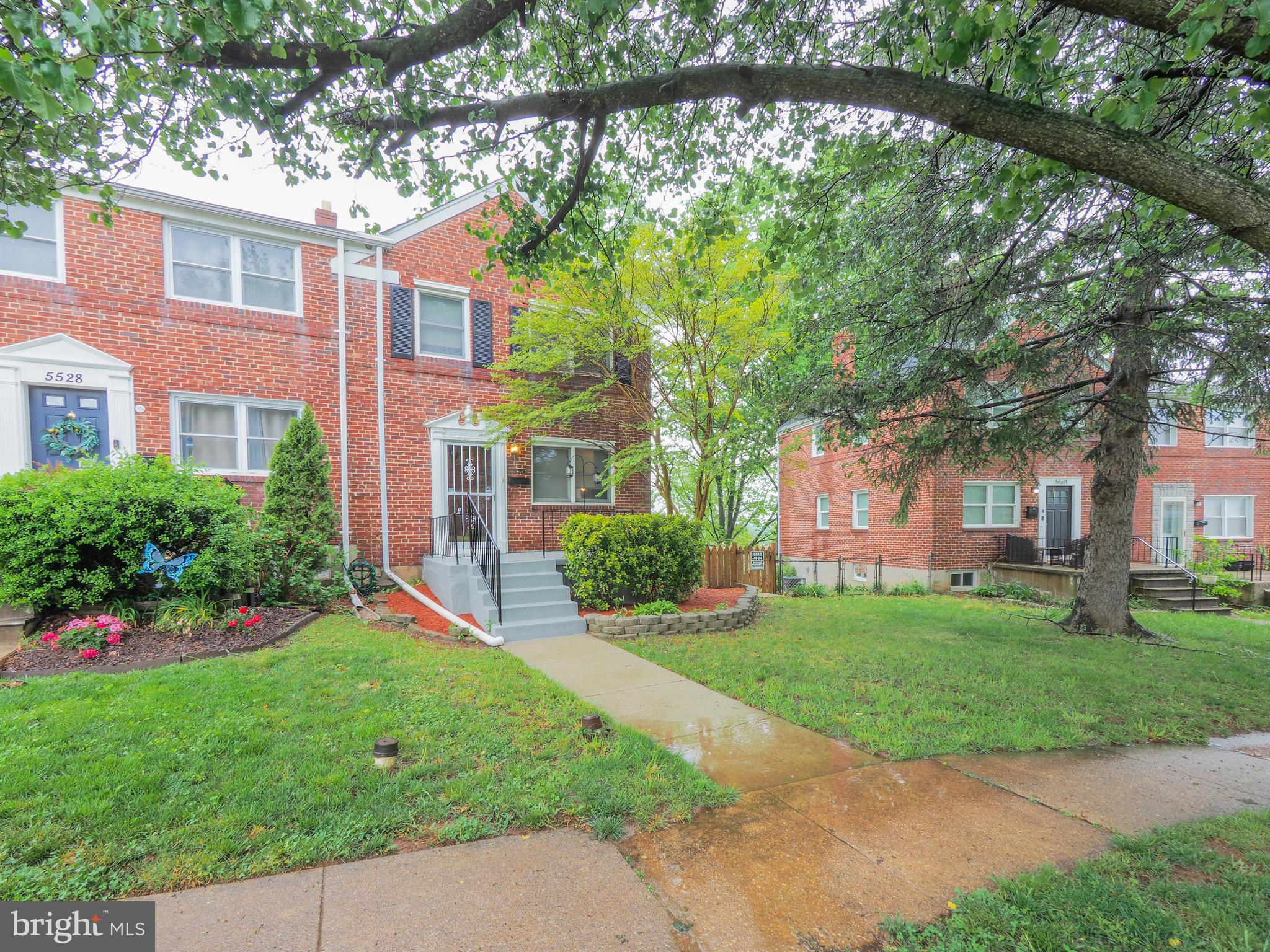 5526 Channing Road Baltimore, MD 21229 - Photo 1 of 42 Brick exterior front END UNIT!