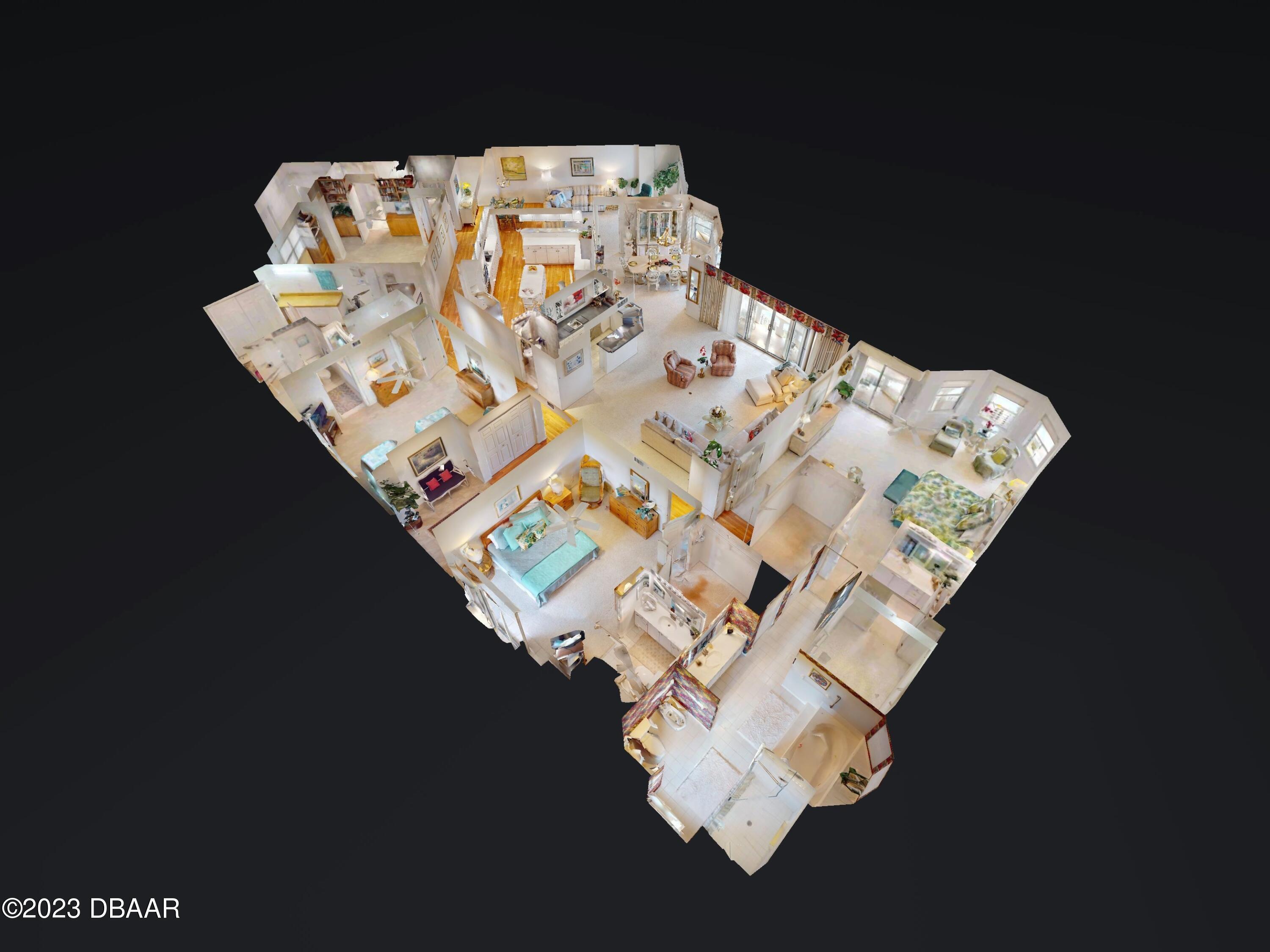 1 John Anderson Drive, Unit PH7 Ormond Beach, FL 32176 - Photo 26 of 134 a bed with white sheets and pillows on it with a black and white comforter