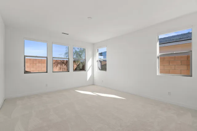 a bathroom with a sink vanity and a mirror