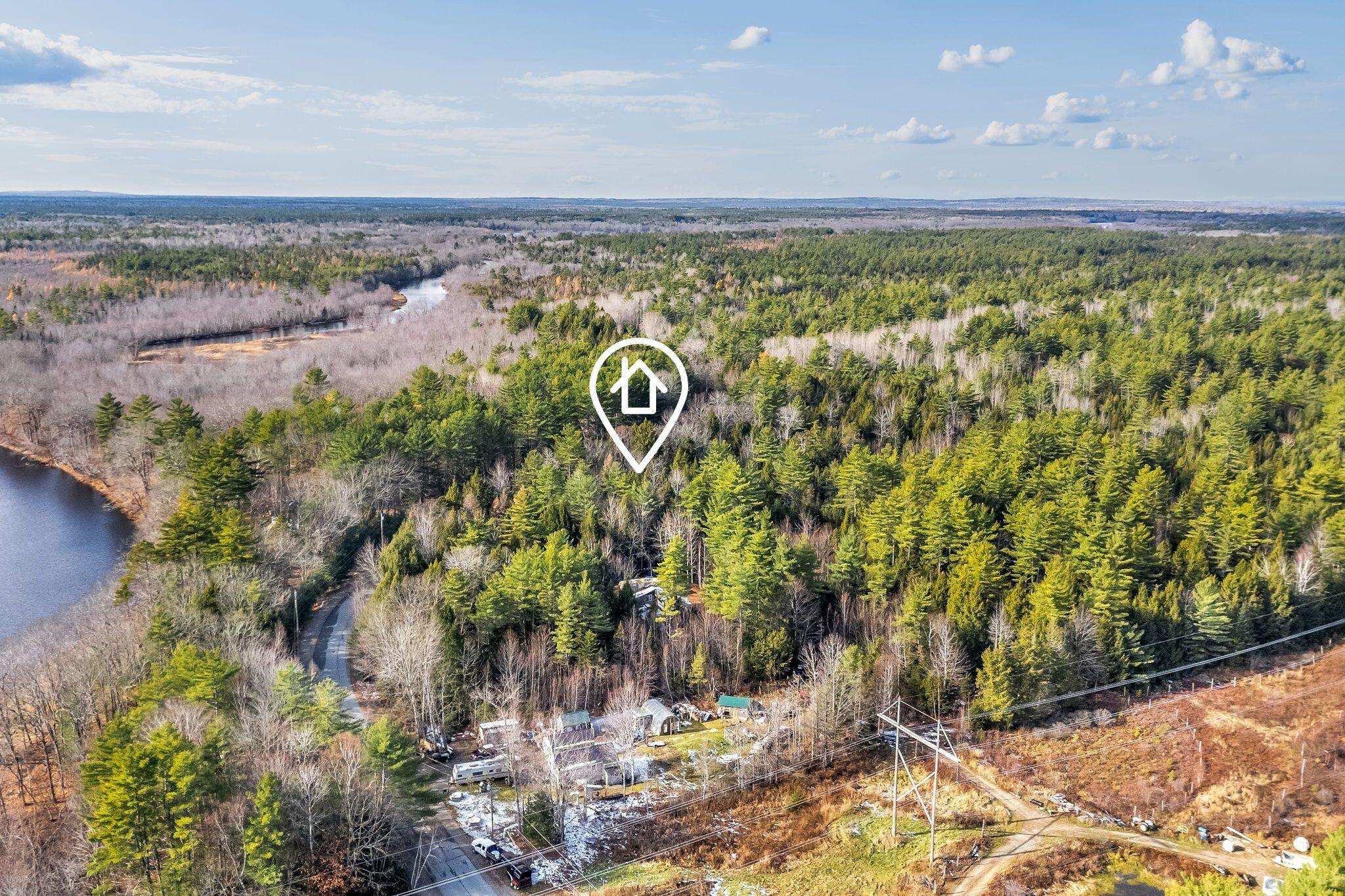 210 Pleasant Street Passadumkeag, ME 04475 - Photo 14 of 17 Above with marker