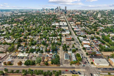 an aerial view of multiple house
