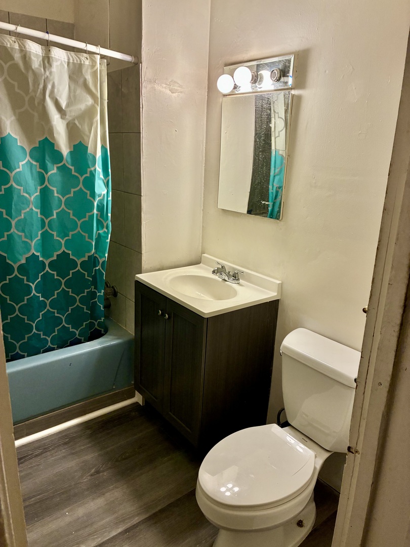 1706 North Springfield Avenue, Unit G Chicago, IL 60647 - Photo 5 of 8 a bathroom with a sink and a mirror