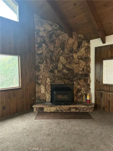 a view of fireplace with window