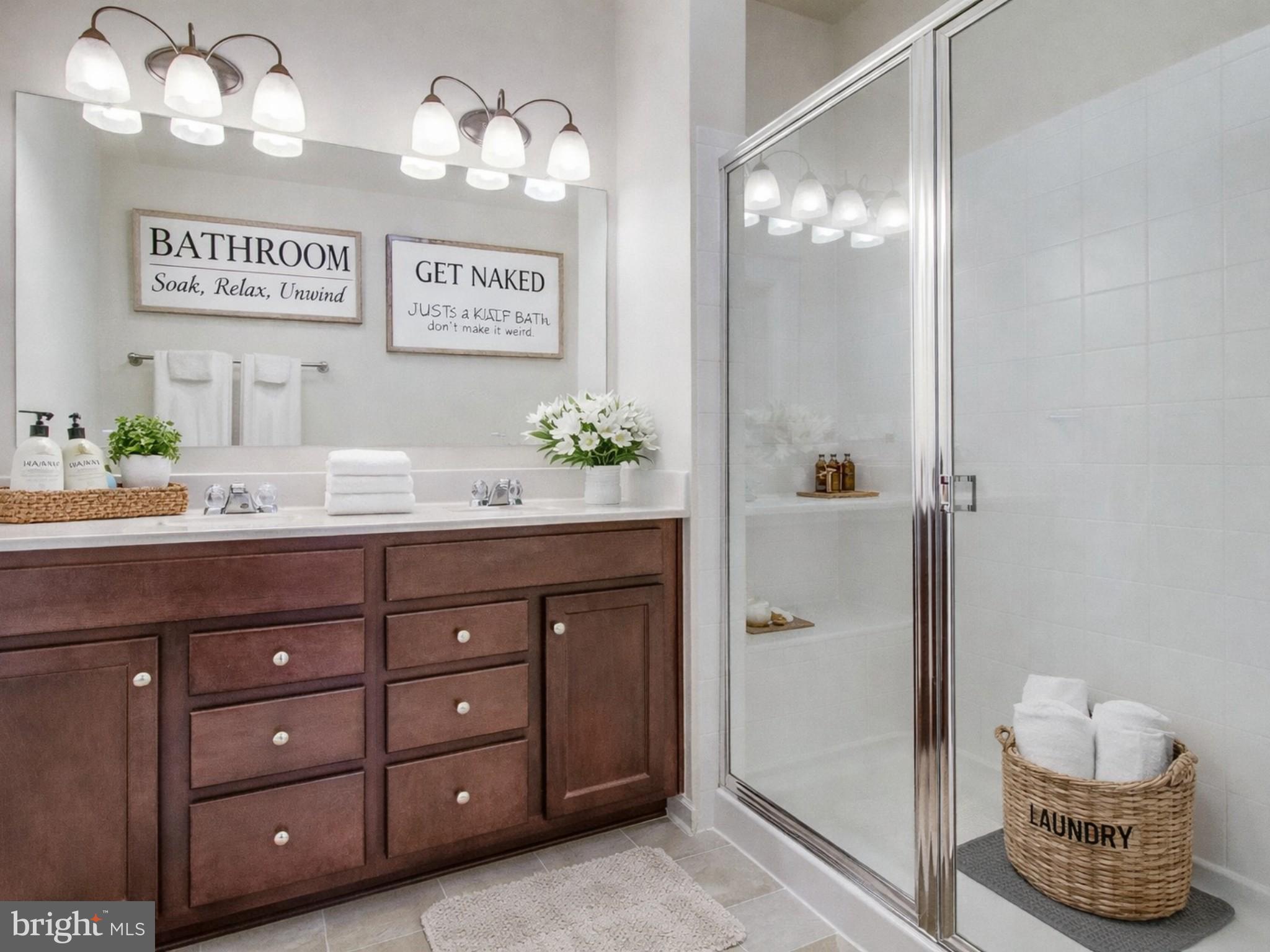 4847 Dane Ridge Circle, Unit 87 Woodbridge, VA 22193 - Photo 17 of 26 Primary bath with twin sinks!