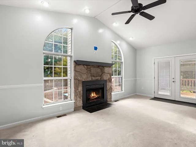 a view of a livingroom with a flat screen tv