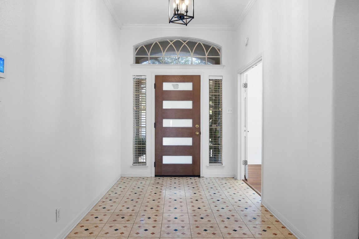 a view of an entryway door