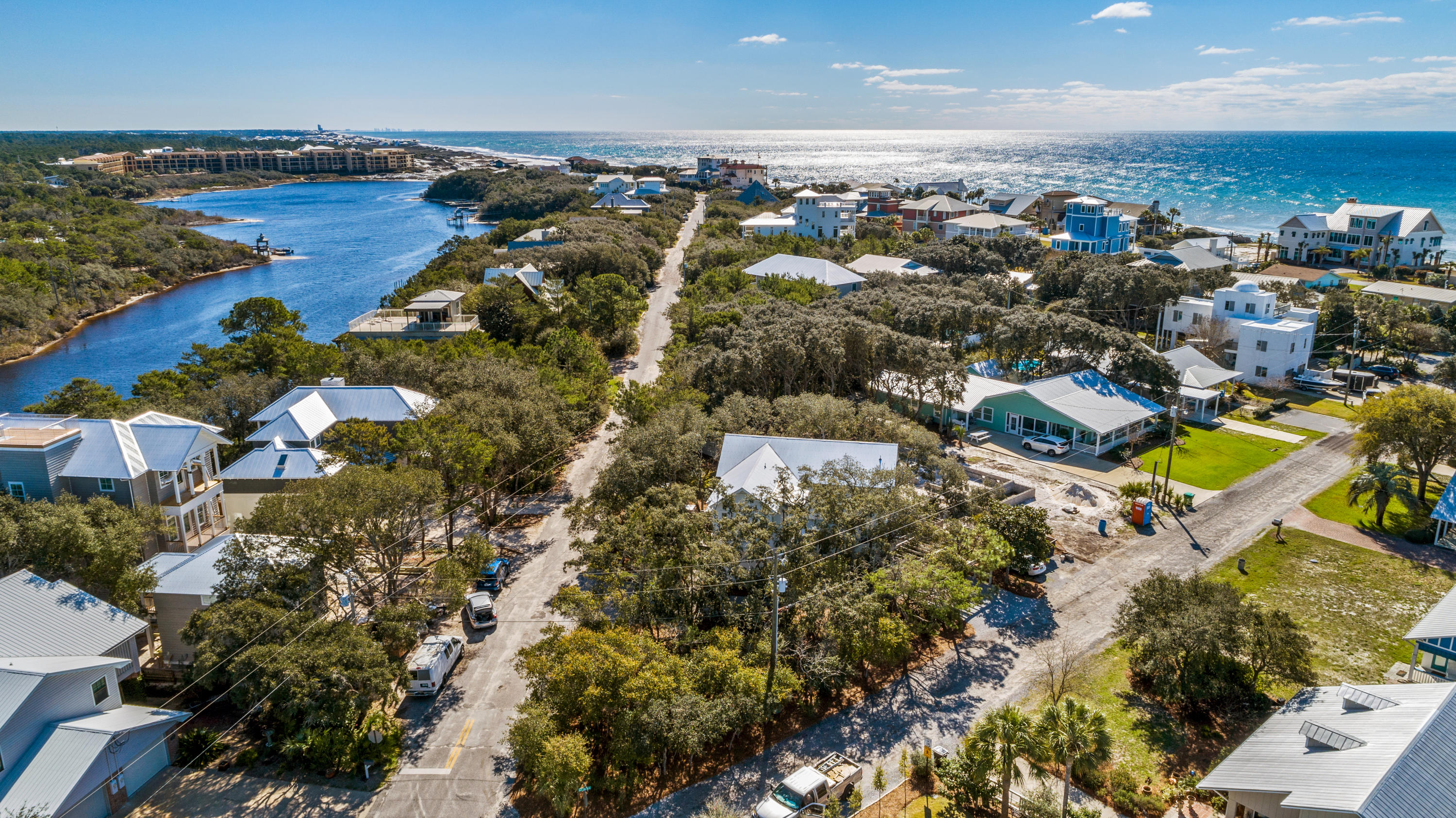 134 Blue Lake Road Santa Rosa Beach, FL 32459 - Photo 47 of 49 an aerial view of residential houses with outdoor space