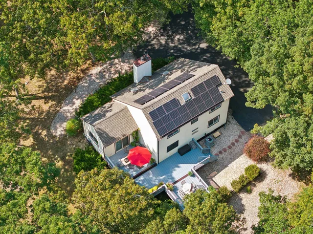 an outdoor space with patio