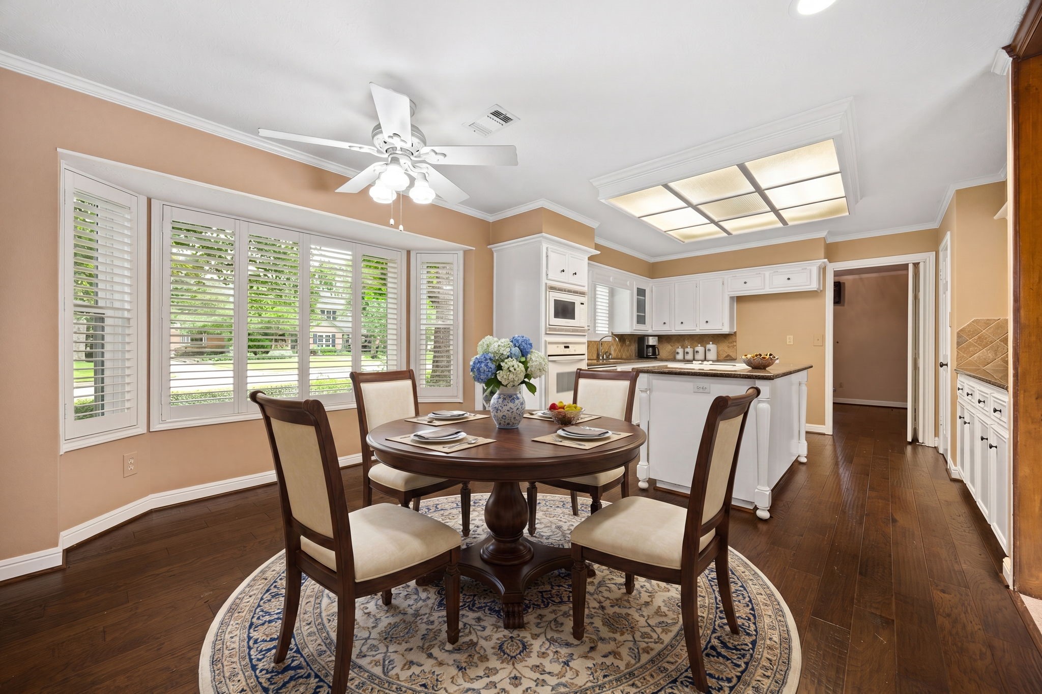 6623 Ampton Drive Spring, TX 77379 - Photo 12 of 45 The breakfast area looks out of the new picture window onto a quiet well maintained street. The two side windows can be opened for fresh air in the Spring and Fall. Virtually staged
