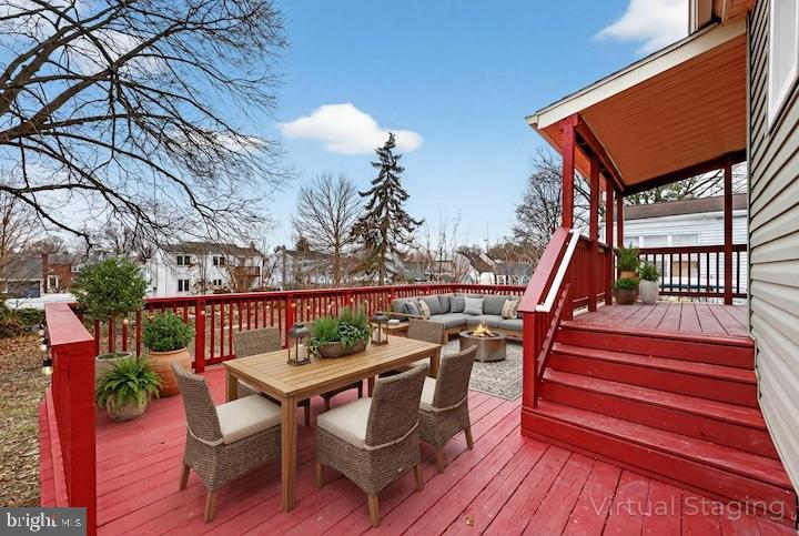 312 West Monroe Avenue Magnolia, NJ 08049 - Photo 14 of 43 a view of deck with furniture and wooden floor