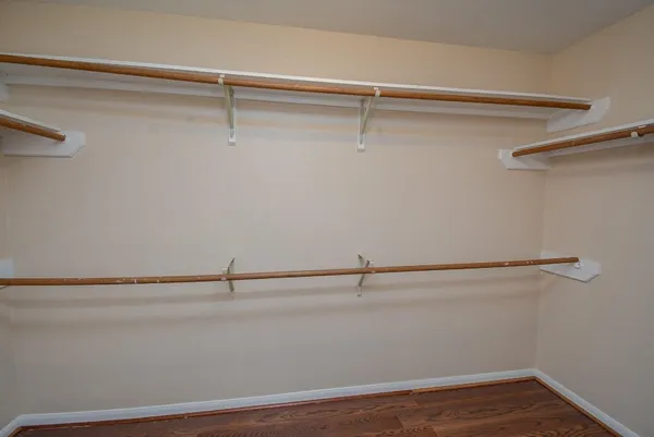 a close up view of racks on the wall