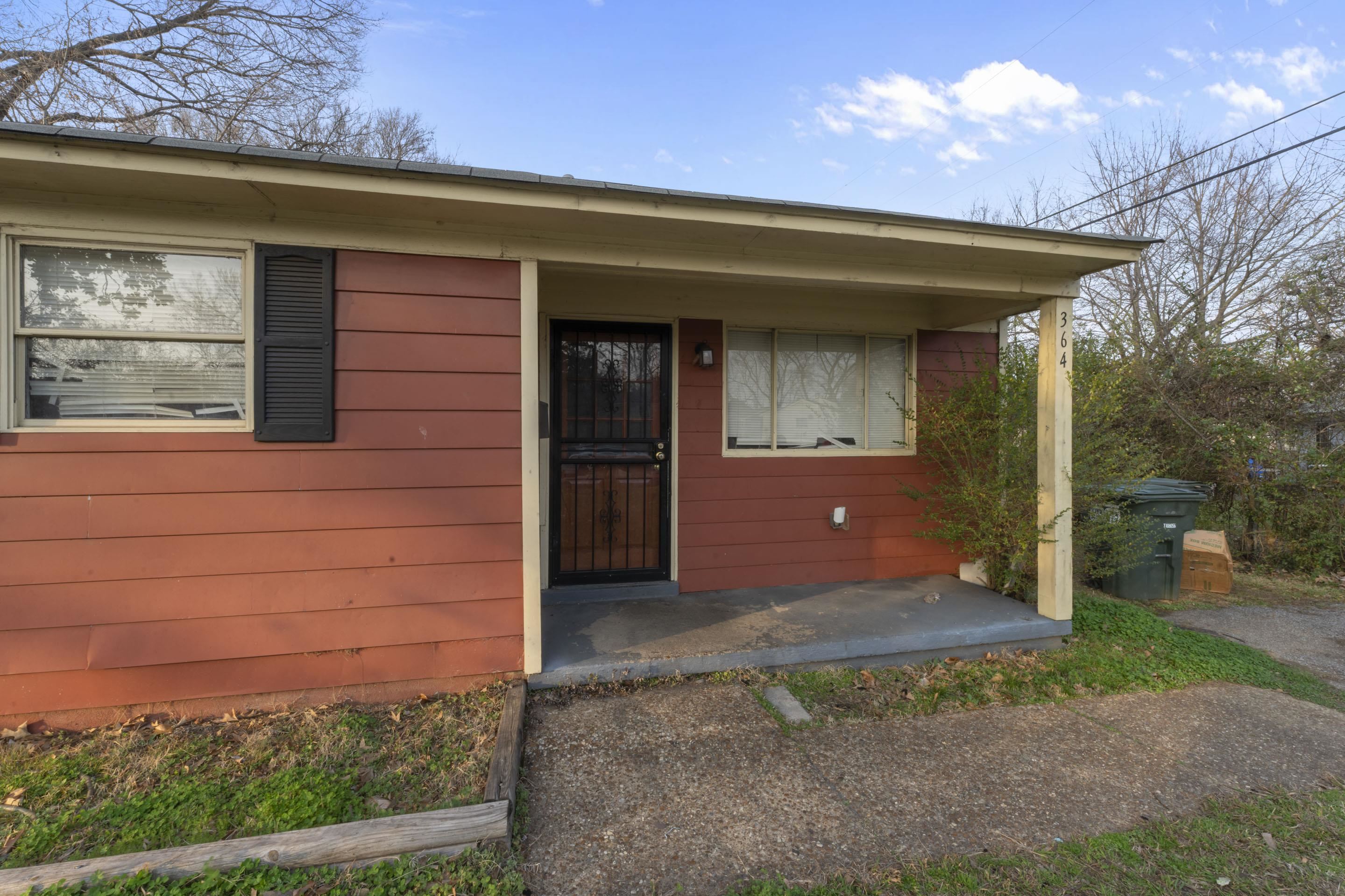 a front view of a house