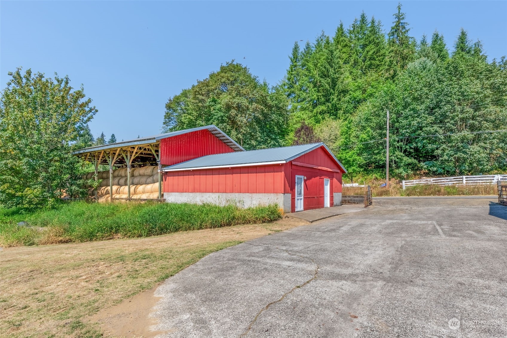 628 East Valley Road Skamokawa, WA 98647 - Photo 16 of 39 a park view with large trees and flower plants in front of it