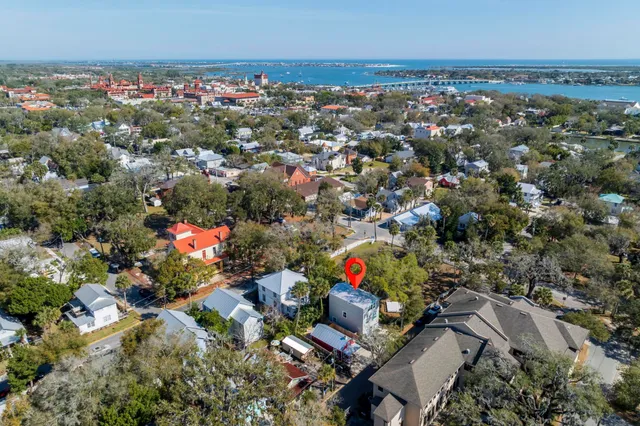 front view of building with a street