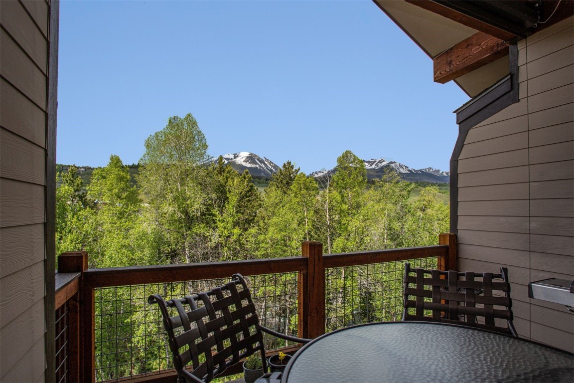 421 Rainbow Drive, Unit 5 Silverthorne, CO 80498 - Photo 3 of 36 a view of a balcony with an outdoor space