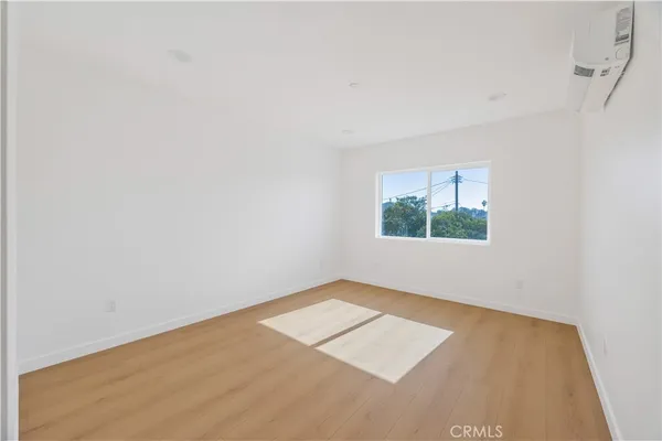 an empty room with a window