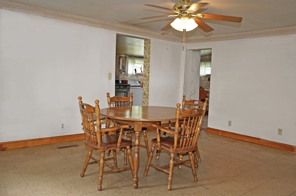 56 Lombard Road Hubbardston, MA 01452 - Photo 16 of 29 a dining room with furniture and chandelier fan