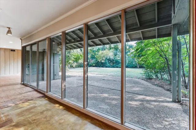 a view of a backyard