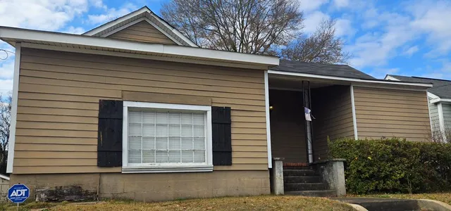 a front view of a house
