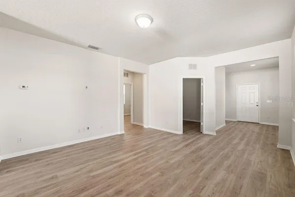 an empty room with a window