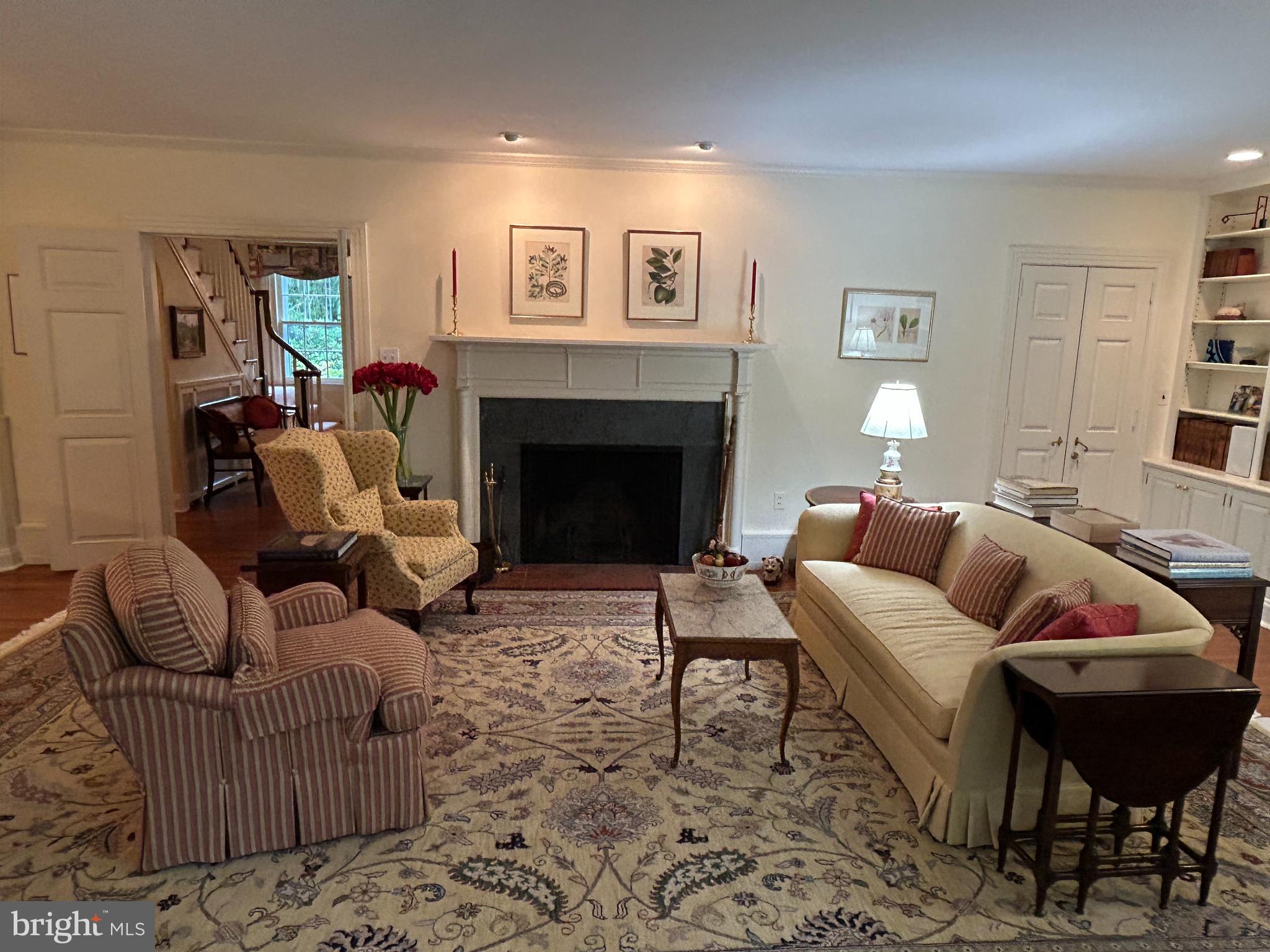 750 Harrison Road Villanova, PA 19085 - Photo 12 of 43 a living room with furniture and a fireplace