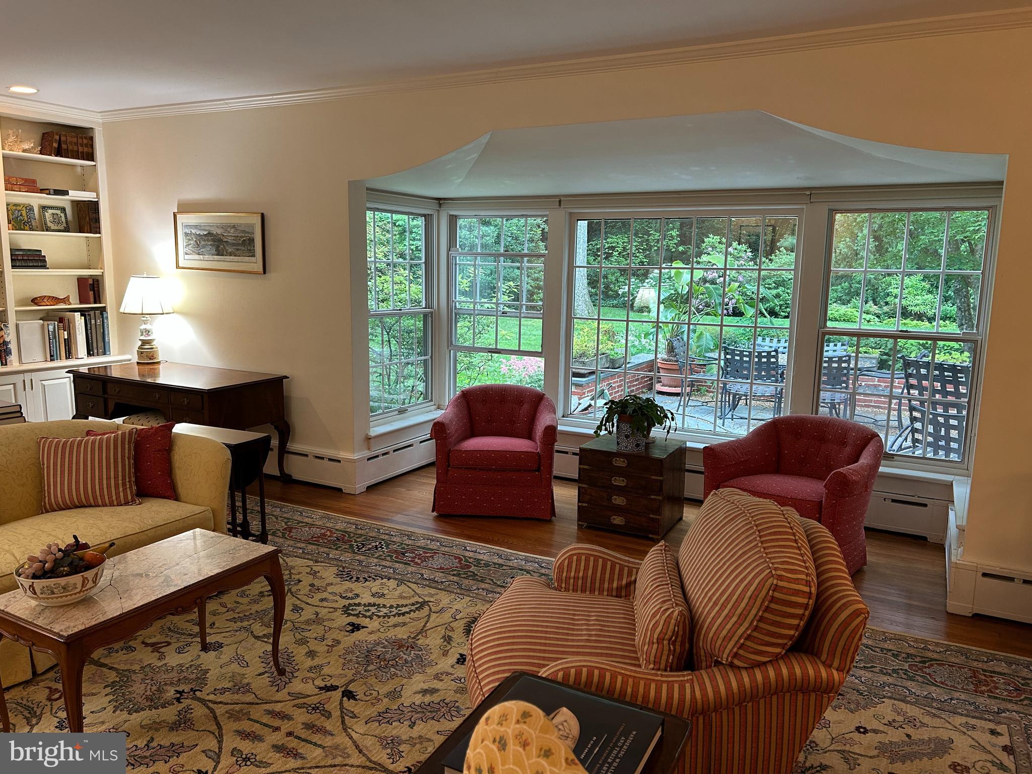 750 Harrison Road Villanova, PA 19085 - Photo 10 of 43 a living room with furniture large windows and wooden floor