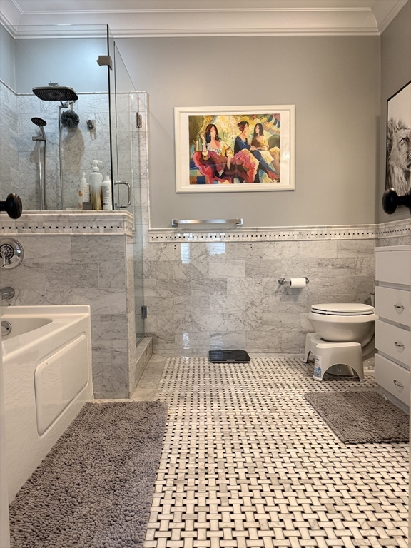 161 Tudor Street, Unit 3 Boston, MA 02127 - Photo 13 of 27 a bathroom with a sink a toilet and a mirror