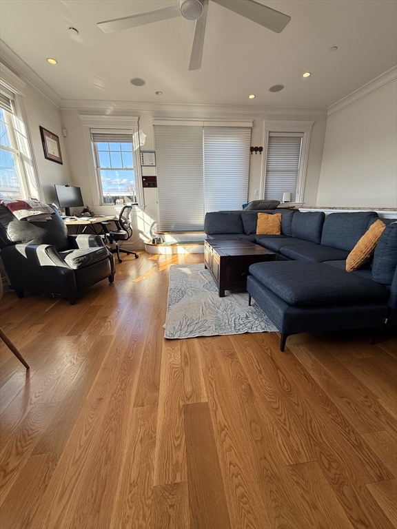 161 Tudor Street, Unit 3 Boston, MA 02127 - Photo 19 of 27 a living room with furniture and a wooden floor