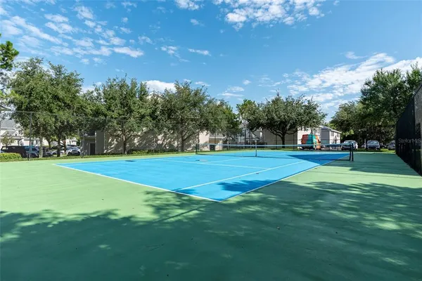 a view of a volley ball court