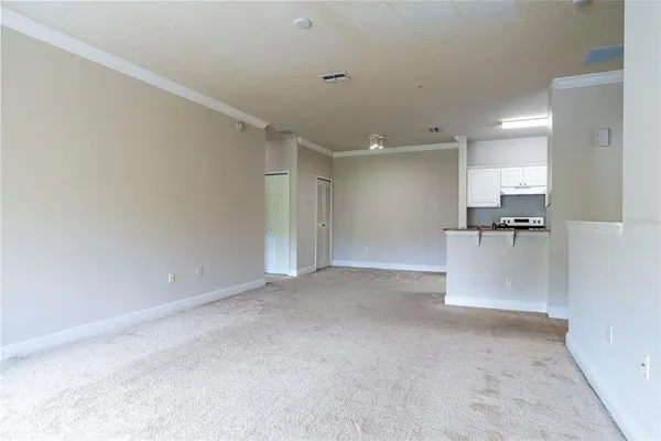 a view of a kitchen with a sink