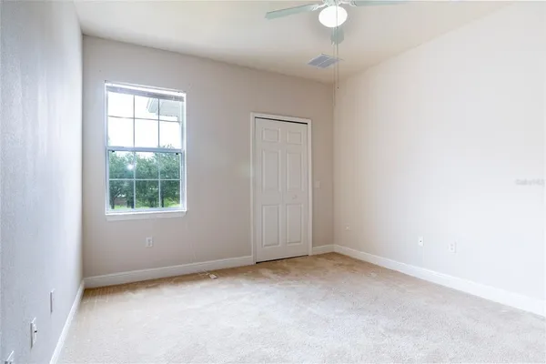 an empty room with a window