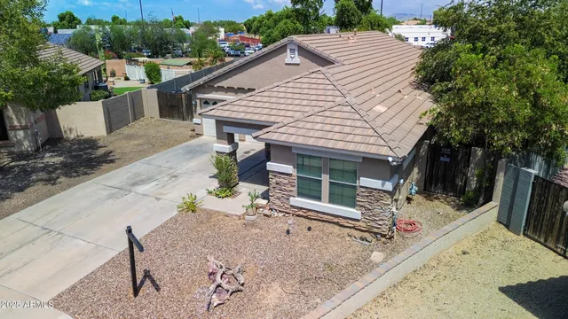 a view of a house with a patio
