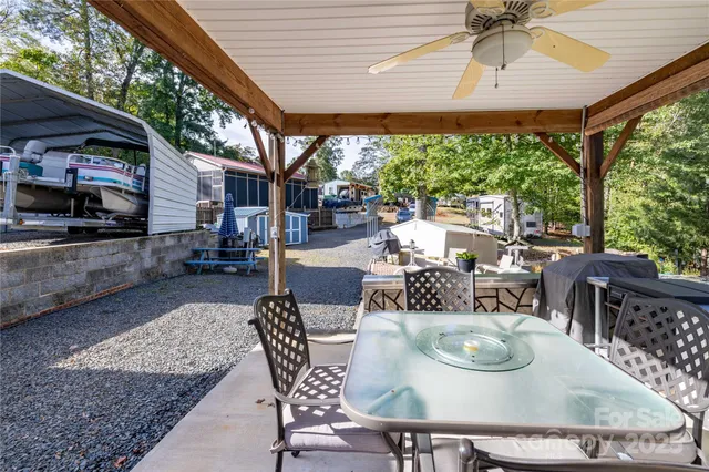 a view of outdoor seating space