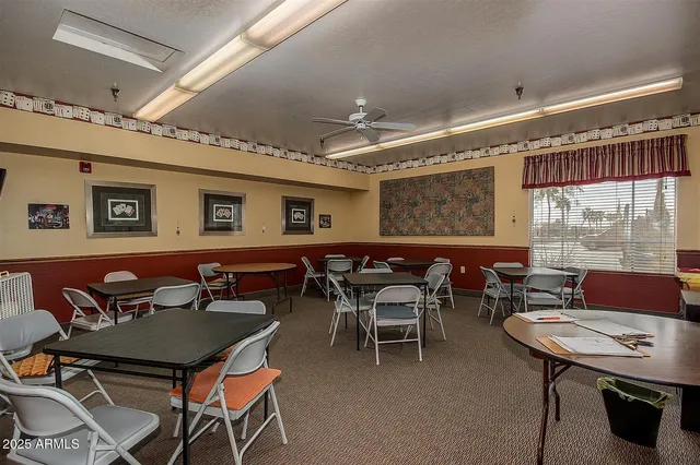 a view of a room with racks