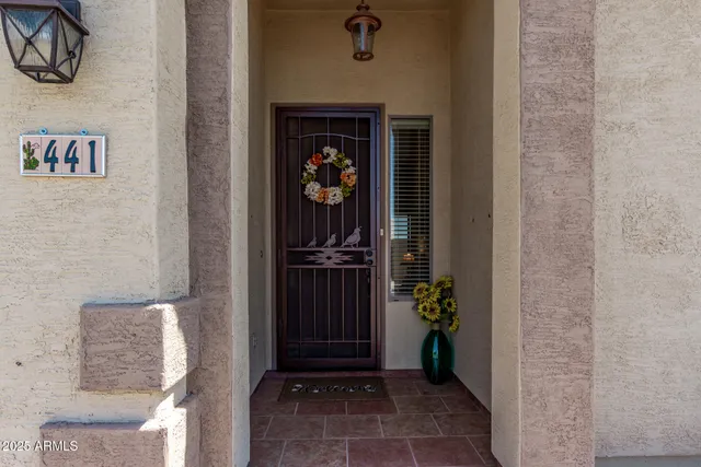 a view of an entryway door of the house